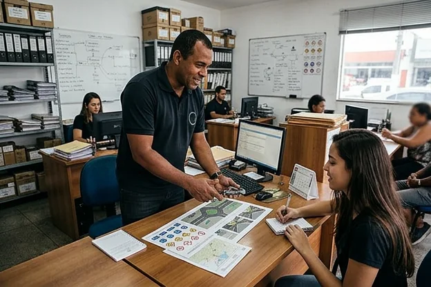 Despachante dando dicas de direção segura em Rio das Ostras.